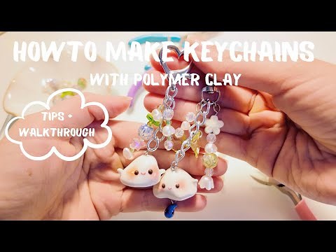 How to make polymer clay keychains 🎨💕 Tips + walkthrough from a small artist 👩‍🎨 Let’s get crafty!