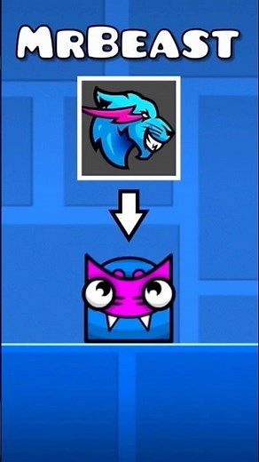 Youtuber icon setups in Geometry dash