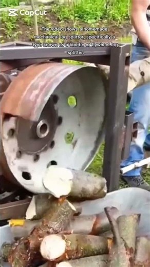 super 👍 homemade mechanical log splitter,