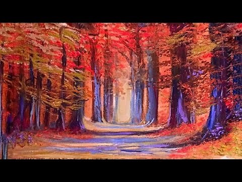 “Shades Of Autumn” Acrylic Painting Tutorial