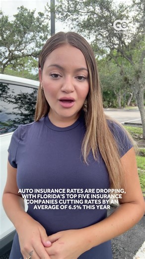 8.7K views · 21 reactions | Good news for Florida drivers! Auto insurance rates are dropping, with the state's top five insurance companies, including GEICO, Progressive, State Farm, Allstate and USAA, cutting rates by an average of 6.5% this year. | Gulf Coast News | Facebook