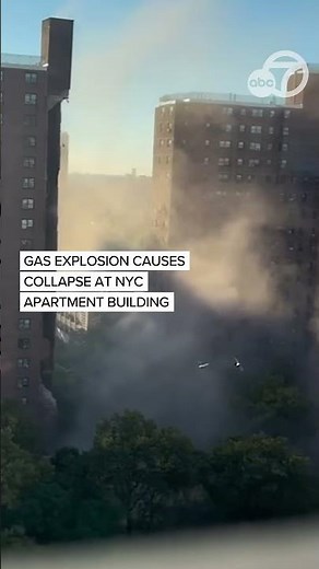 Gas explosion causes partial collapse of high-rise apartment building in NYC, no injuries reported