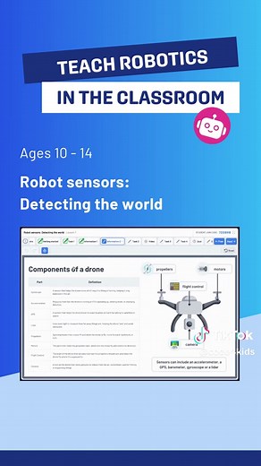This easy-to-teach lesson introduces students to the fascinating world of robotics and sensors - helping them explore how robots make sense of the world. #Code4Kids #DigitalSkills #RobotSensors #STEMeducation #EdTech