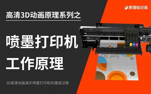 全网最清晰的喷墨打印机工作原理 4K高清3D动画演示
