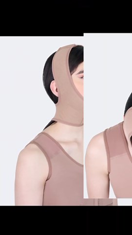 Chin Compression Strap – Full Face Support Post Surgery – Double Chin Reducer – Facial Lipo Recovery Garment – Adjustable with 3 Hook Levels – Colombian Made
