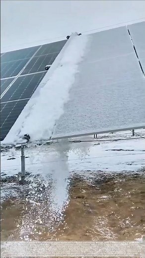 Solar panel snow removal – good tools and machinery improve work efficiency.