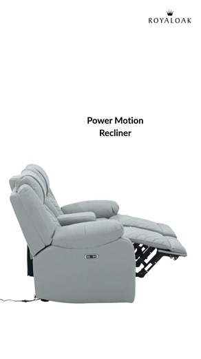 Royaloak Denver American Leatherette Power Motion Recliner – 2 Seater