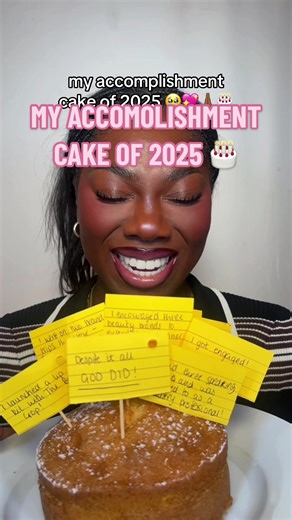 so proud of myself and all i’ve achieved this year! thank you to everyone who supported or prayed for me this year… I LOVE YOU ALL!! here’s to 2026 🙏🏾🙌🏾 12 Days of Aishmas: DAY EIGHT 🎄✨ #griefjourney #accomplishmentcake #aishmas