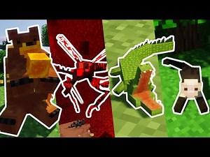 Over 15 ANIMATED Creatures in Minecraft! [Alex's Mobs - Showcase] (1/4)