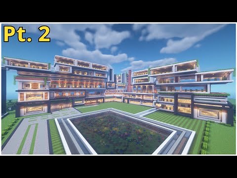 Minecraft: EPIC Modern Mansion Tutorial || Part 2