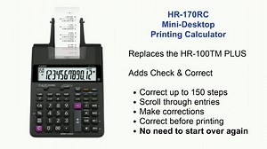Watch Casio HR-170RC Mini-Desktop Printing Calculator on Amazon Live