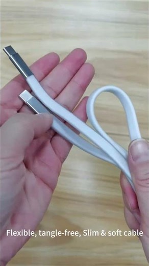 60W Flat Data Cable USB-C Super Fast Charging Compatible with iPhone 17#fastcharging #datacable