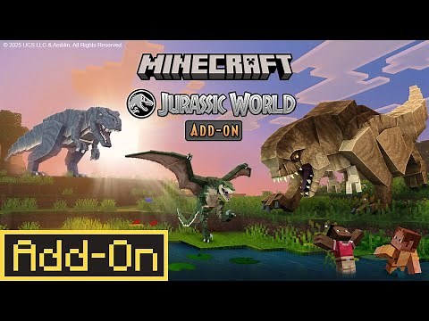 Official JURASSIC WORLD Addon in Minecraft Bedrock – DNA Extraction, Dinosaurs & More!