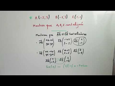 Montrer l'alignement de trois points avec la notion de vecteurs colinéaires. Maths seconde