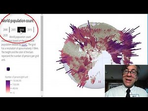 Investigating world population density using a 3D globe