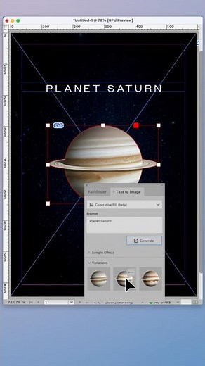 Adobe InDesign Generative Fill Tutorial | Create Saturn 🪐