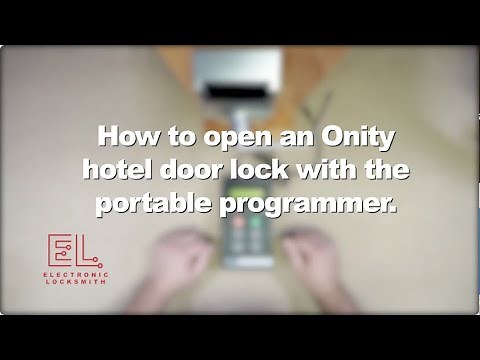 How to open an Onity hotel door lock with the portable programmer