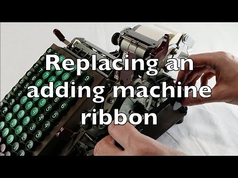 Replacing an adding machine ribbon