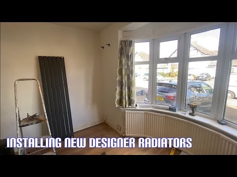 Installing anthracite designer radiators