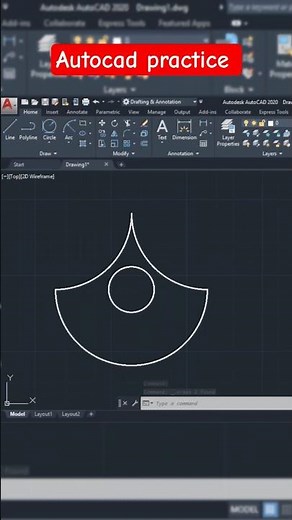 AutoCAD Practice Drawing for Beginners | 2D Mechanical Design Exercise