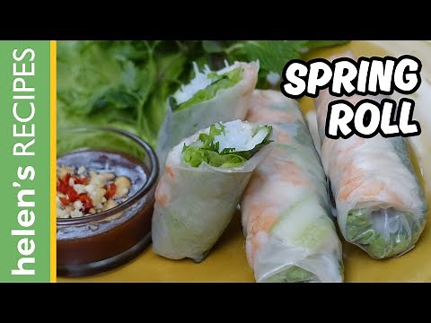 How to make Vietnamese Fresh Spring Roll (GOI CUON) | Helen's Recipes