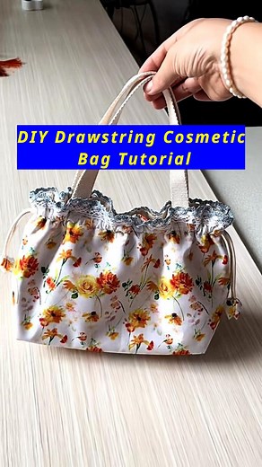 39K views · 802 reactions | DIY Drawstring Cosmetic Bag Tutorial #cosmeticbag #diybag #drawstringbag #handmadebag #fabricbag #bagmaking #diytutorial #reeltutorial #diygiftsandcrafts #timelessstyle #crafts #selfimprovementdaily #handcraft #howto #crafting #Handmade #howtosew | All Girls' Things | Facebook