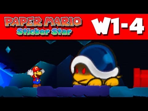 Paper Mario Sticker Star - W1-4 - Hither Thither Hill (Nintendo 3DS Gameplay Walkthrough)