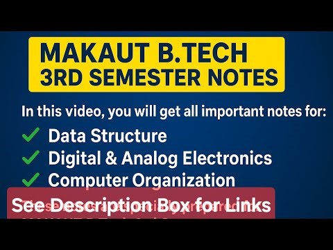 All Notes of Data Structure, Digital & Analog, Computer Organization | MAKAUT B.Tech 3rd Sem #makaut