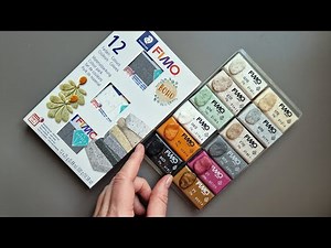 Fimo Boho set \\ "Botanical" series \\ "Stone" Effect \\ "Metallic" Effec \\ Polymer clay TEST