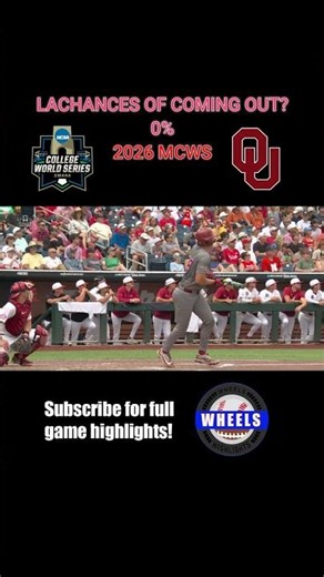 LACHANCE WITH A HOME RUN AFTER STAYING IN THE GAME! | #oklahomasooners #CWS#baseball#collegebaseball