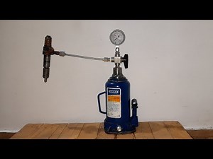 Making HYDRAULIC JACK Injector Tester. Hydraulic jack pop tester.