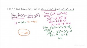 Determining the Limit of the Difference of Two Functions | Calculus | Study.com