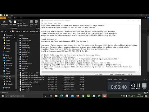 Tutorial Cara Instalasi Aircrack-ng Di Windows 10