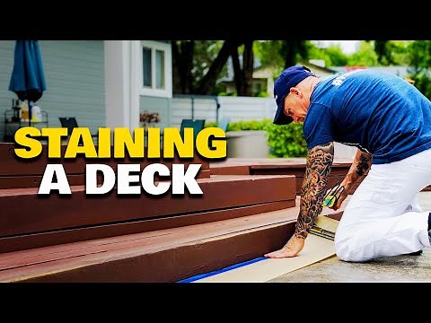 HOW TO STAIN A DECK. Tips Staining A Wood Deck. DIY home improvement tips.