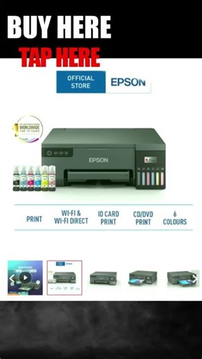 Epson EcoTank L8050 Ink Tank A4 Photo Printer (Photo/CD/DVD/ID Card Printing #youtubeshopping