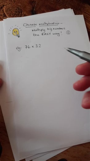 Chinese multiplication - multiply the easy way! #maths #multiply #calculate