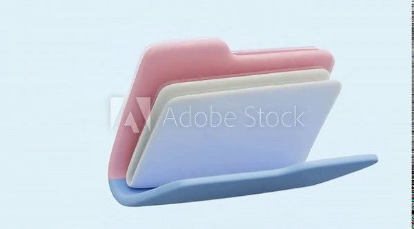 Animation of folders opening and closing, representing file organization and data management