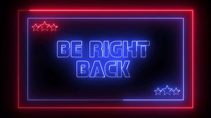 Be Right Back Neon Screen, Futuristic Stream Overlay Animation
