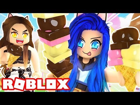 EATING IT ALL IN ROBLOX ICECREAM SIMULATOR!