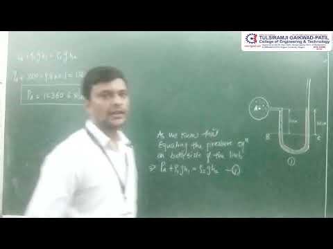 U-Tube Manometer Numerical | Fluid Mechanics | Step-by-Step Solution