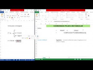 Polar a rectangular en Excel numeros complejos
