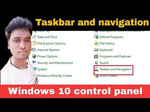 Taskbar and navigation | Windows 10 | Control Panel | The AB