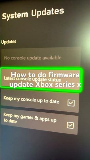 How to do firmware update Xbox series x