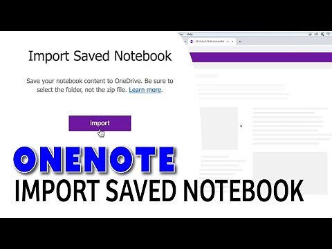 Importing OneNote Notebook