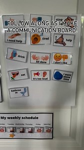 Would your child benefit from using a communication board?! A communication board is a visual support that gives your child the ability to communicate back and forth with those around them. You can put ANYTHING you want on your child’s communication board! This is a simple visual to help bridge the gap between a nonspeaking child and the people in their environment. These visuals (plus many more) are at your fingertips inside The Autism Consultant membership. Comment the word MEMBERSHIP and I wi