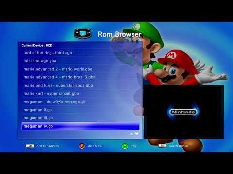 Modded Xbox 360 (Gameboy Advanced Emulator ROMS Browser A-Z)