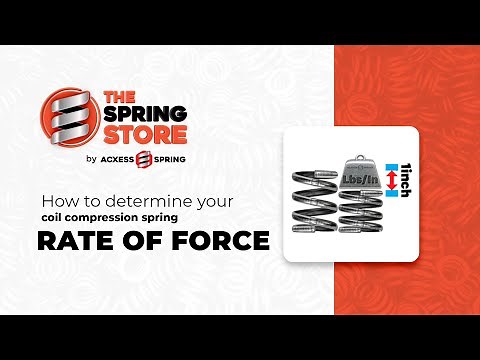 How to determine your coil compression springs rate of force