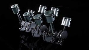Download V8 piston engine 3D Loop Animation for free