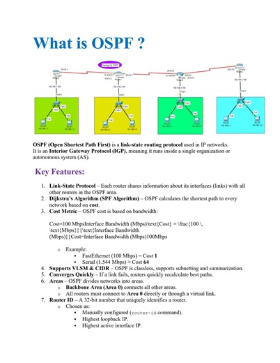 OSPF – The Backbone of Enterprise Networks If you’re diving into networking, OSPF (Open Shortest Path First) is one of the most important protocols to master. #ospf #routing #routingandswitching #router #Cisco #Networking #networkengineer #CCNA #CCNP #networkingwithisrar | Networking with Israr