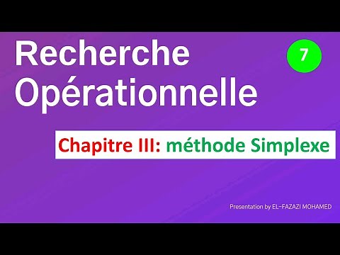 Recherche opérationnelle (RO) en Darija Chapitre III: méthode Simplexe || EP 7